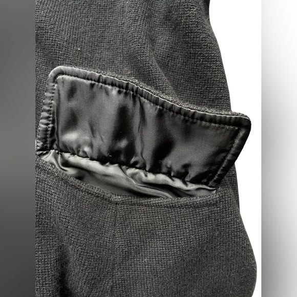 Lauren Ralph Lauren Black Cardigan Sweater Button Collar 100% Cotton Size Medium - Picture 3 of 6